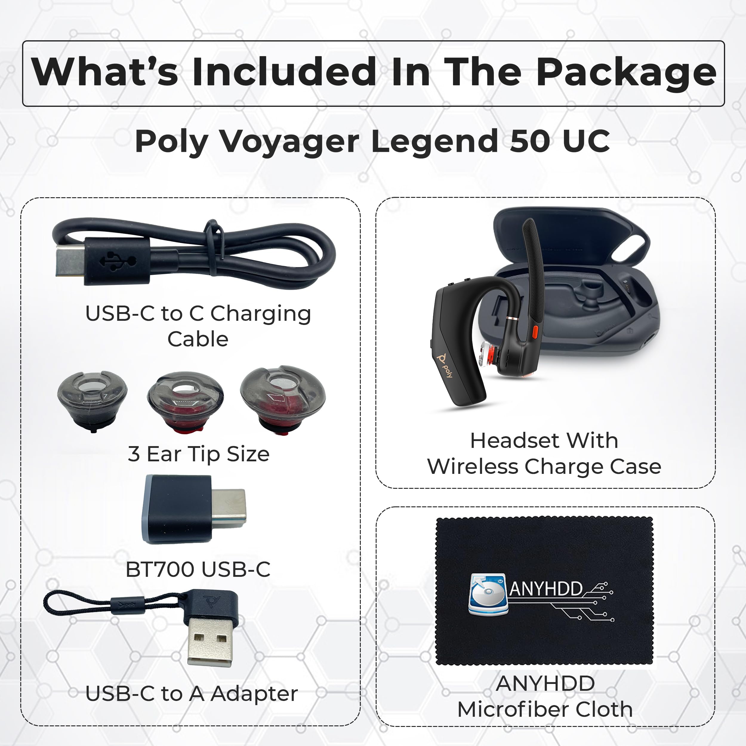 Amazon.co.jp: Poly Legend Voyager 50-UC Bluetoothヘッドセット用
